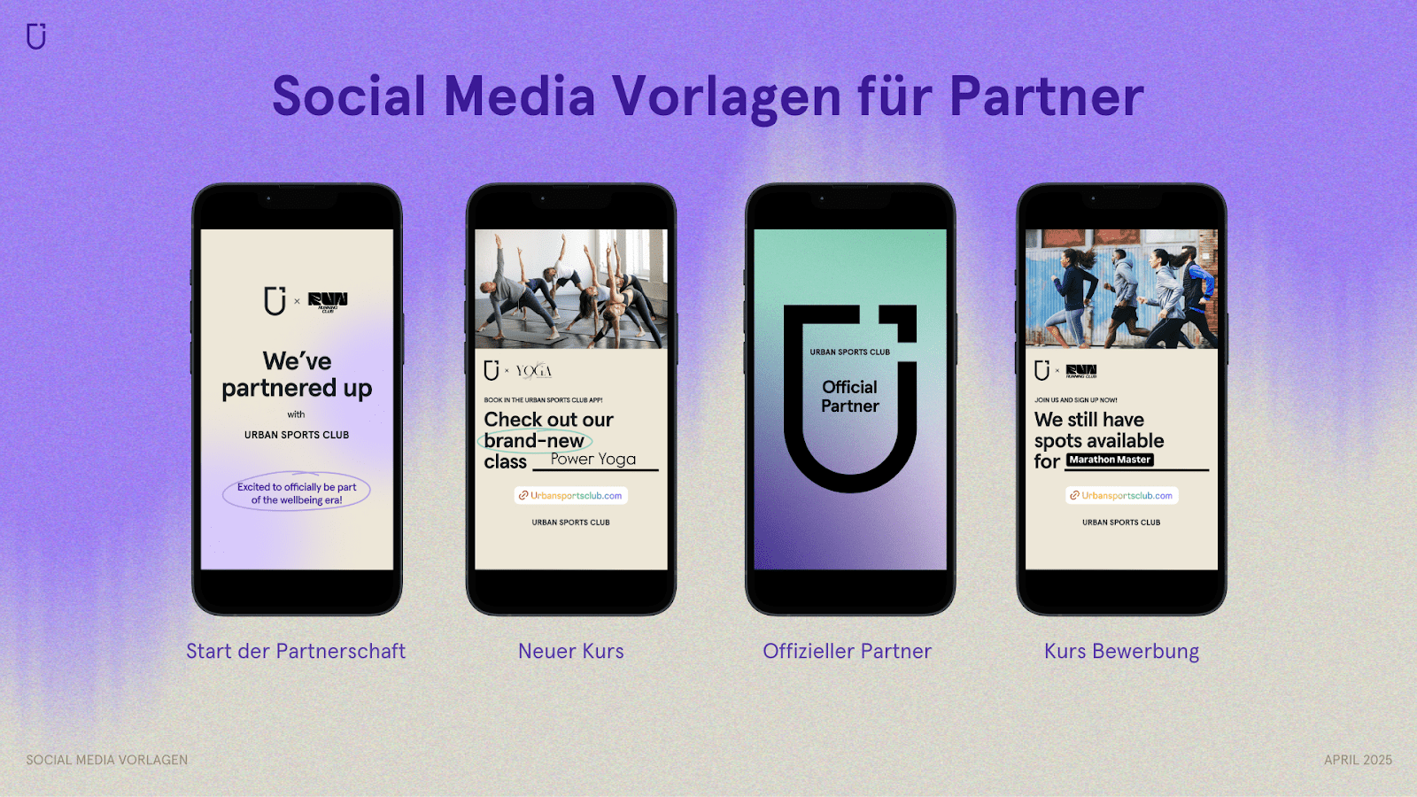 Bilder Social Media Vorlagen für Partner